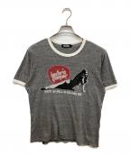 Hysteric Glamourヒステリックグラマー）の古着「リンガーTシャツ」｜グレー
