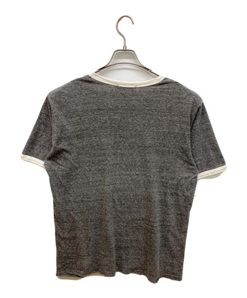 Hysteric Glamour（ヒステリックグラマー）Hysteric Glamour (ヒステリックグラマー) リンガーTシャツ グレー サイズ:Lの古着・服飾アイテム