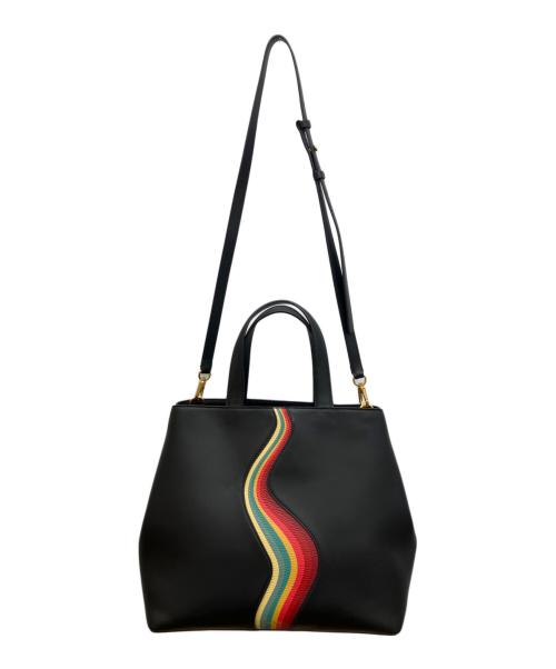 PAUL SMITH（ポールスミス）PAUL SMITH (ポールスミス) Swirl Leather Tote Bag ブラックの古着・服飾アイテム