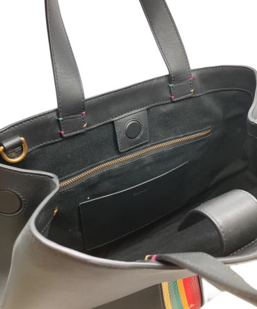 PAUL SMITH（ポールスミス）PAUL SMITH (ポールスミス) Swirl Leather Tote Bag ブラックの古着・服飾アイテム