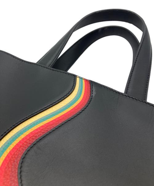 PAUL SMITH（ポールスミス）PAUL SMITH (ポールスミス) Swirl Leather Tote Bag ブラックの古着・服飾アイテム