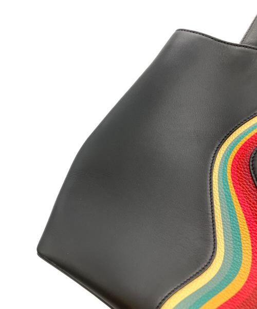 PAUL SMITH（ポールスミス）PAUL SMITH (ポールスミス) Swirl Leather Tote Bag ブラックの古着・服飾アイテム