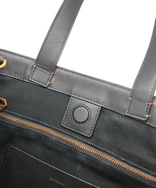 PAUL SMITH（ポールスミス）PAUL SMITH (ポールスミス) Swirl Leather Tote Bag ブラックの古着・服飾アイテム