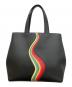 PAUL SMITH（ポールスミス）の古着「Swirl Leather Tote Bag」｜ブラック