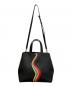 PAUL SMITH (ポールスミス) Swirl Leather Tote Bag ブラック：10000円