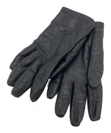 中古・古着通販】GUCCI (グッチ) GGレザーグローブ ブラック｜ブランド