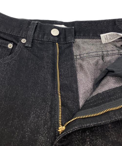moussy（マウジー）moussy (マウジー) GLITTER DENIM WIDE STRAIGHT ブラックの古着・服飾アイテム