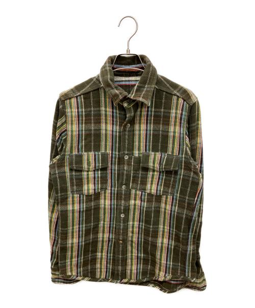 NIGEL CABOURN（ナイジェルケーボン）NIGEL CABOURN (ナイジェルケーボン) リバーシブル チェック ネルシャツ グリーン サイズ:46の古着・服飾アイテム