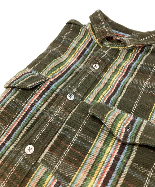 NIGEL CABOURN（ナイジェルケーボン）NIGEL CABOURN (ナイジェルケーボン) リバーシブル チェック ネルシャツ グリーン サイズ:46の古着・服飾アイテム