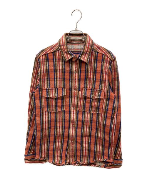 NIGEL CABOURN（ナイジェルケーボン）NIGEL CABOURN (ナイジェルケーボン) リバーシブルチェックネルシャツ オレンジ サイズ:48の古着・服飾アイテム