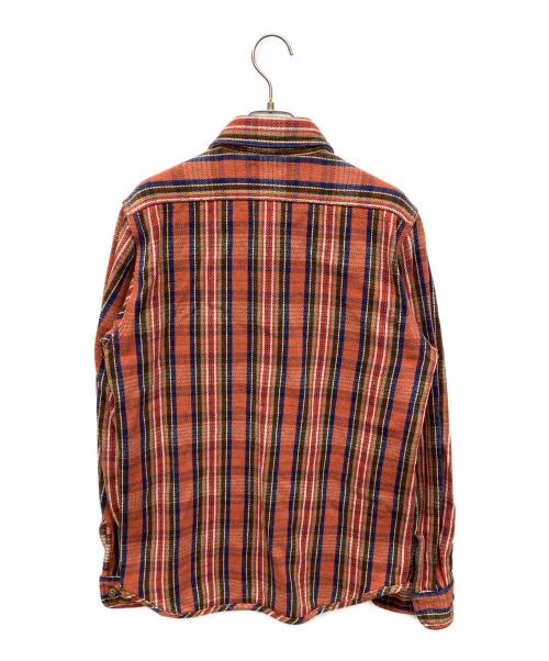 NIGEL CABOURN（ナイジェルケーボン）NIGEL CABOURN (ナイジェルケーボン) リバーシブルチェックネルシャツ オレンジ サイズ:48の古着・服飾アイテム