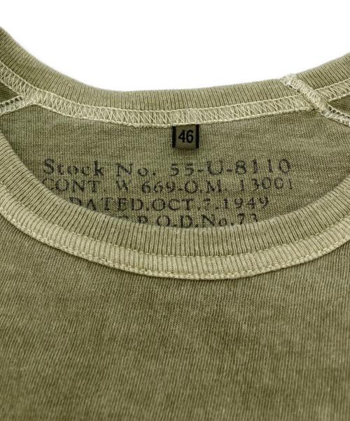 NIGEL CABOURN（ナイジェルケーボン）NIGEL CABOURN (ナイジェルケーボン) 5.6oz Basic T-Shirt カーキ サイズ:46の古着・服飾アイテム