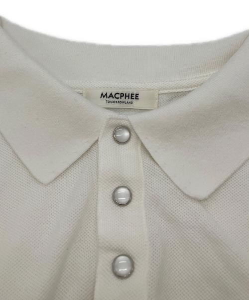 MACPHEE（マカフィー）MACPHEE (マカフィー) コットンカノコ ポロプルオーバー ホワイト サイズ:Ｓの古着・服飾アイテム