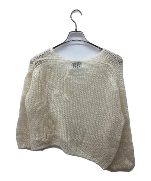 CLANE（クラネ）CLANE (クラネ) Vネックルーズモヘアニットトップス ホワイト サイズ:1の古着・服飾アイテム