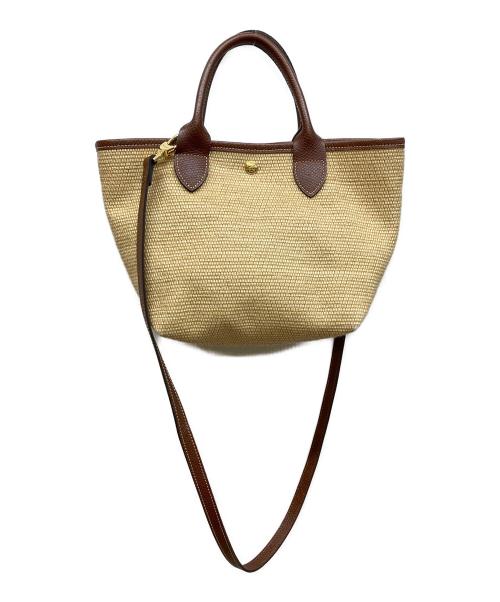 LONGCHAMP（ロンシャン）LONGCHAMP (ロンシャン) ル プリアージュ パニエ ハンドバッグ ナチュラルの古着・服飾アイテム
