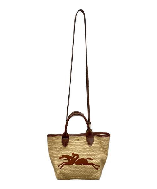 LONGCHAMP（ロンシャン）LONGCHAMP (ロンシャン) ル プリアージュ パニエ ハンドバッグ ナチュラルの古着・服飾アイテム