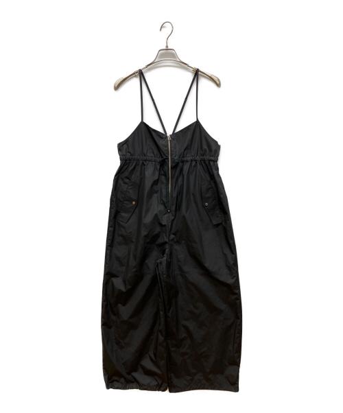 Adam et Rope（アダム エ ロペ）Adam et Rope (アダム エ ロペ) シャイニータフタ撥水ロンパース ブラック サイズ:-の古着・服飾アイテム