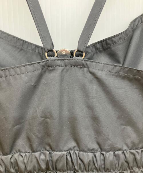 Adam et Rope（アダム エ ロペ）Adam et Rope (アダム エ ロペ) シャイニータフタ撥水ロンパース ブラック サイズ:-の古着・服飾アイテム
