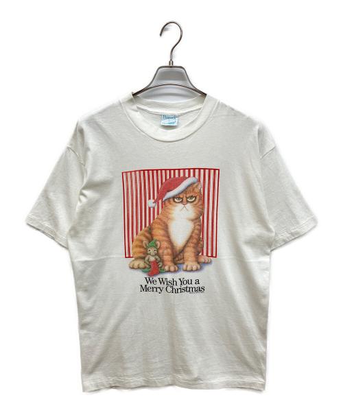 PEACOCK（ピーコック）PEACOCK (ピーコック) プリントTシャツ ホワイト サイズ:Lの古着・服飾アイテム