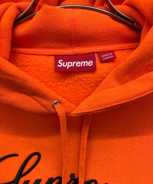 SUPREME（シュプリーム）SUPREME (シュプリーム) Embroidered Script Hooded Sweatshirt オレンジ サイズ:Lの古着・服飾アイテム