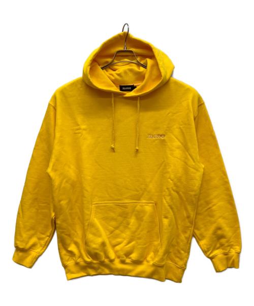 X-LARGE（エクストララージ）X-LARGE (エクストララージ) EMBROIDERY SLANTED OG PULLOVER HOODED SWEAT イエロー サイズ:Lの古着・服飾アイテム