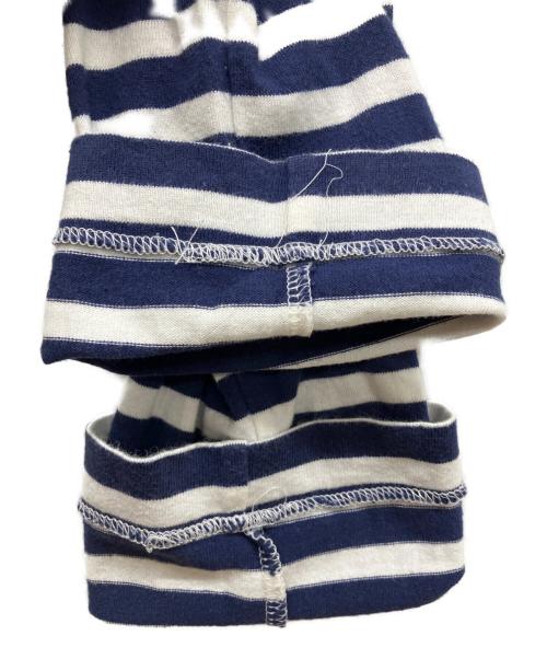 PLAY COMME des GARCONS（プレイコムデギャルソン）PLAY COMME des GARCONS (プレイコムデギャルソン) ハートロゴボーダーカットソー ブルー サイズ:Lの古着・服飾アイテム