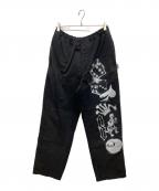 stussyステューシー）の古着「Airbrush Icon Beach Pant」｜ブラック