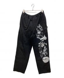 stussy（ステューシー）の古着「Airbrush Icon Beach Pant」｜ブラック