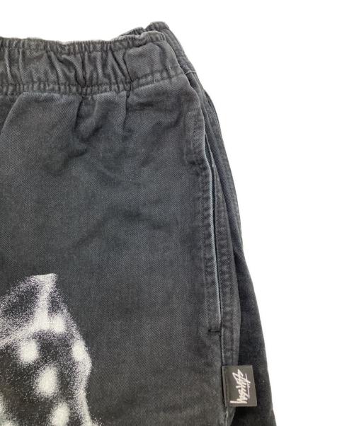 stussy（ステューシー）stussy (ステューシー) Airbrush Icon Beach Pant ブラック サイズ:Lの古着・服飾アイテム