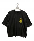 stussyステューシー）の古着「Crown Wreath Pig Dyed TEE」｜ブラック