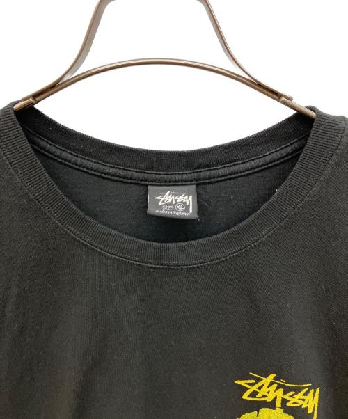 stussy（ステューシー）stussy (ステューシー) Crown Wreath Pig Dyed TEE ブラック サイズ:XLの古着・服飾アイテム
