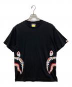 A BATHING APEアベイシングエイプ）の古着「シャークプリントＴシャツ」｜ブラック