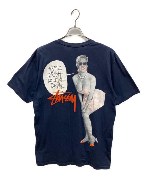 stussy（ステューシー）stussy (ステューシー) SKATE TOUGH TEE ネイビー サイズ:Lの古着・服飾アイテム