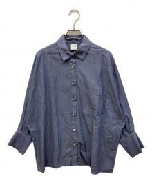 Spick and Span（スピック＆スパン）の古着「パールボタンドルマンオーバーシャツ」｜ネイビー
