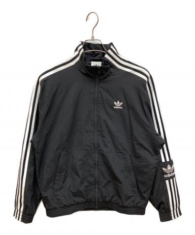 アディダス 総柄トラックジャケット　トレフォイル 黒 XL 94 中古・古着通販】adidas Originals (アディダスオリジナル) ロック