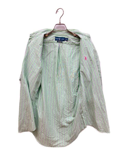 RALPH LAUREN（ラルフローレン）RALPH LAUREN (ラルフローレン) ストライプシャツ グリーン サイズ:Sの古着・服飾アイテム
