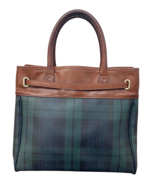 RALPH LAUREN（ラルフローレン）RALPH LAUREN (ラルフローレン) ブラックウォッチトートバッグ グリーンの古着・服飾アイテム