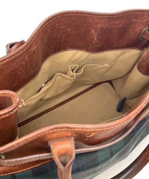 RALPH LAUREN（ラルフローレン）RALPH LAUREN (ラルフローレン) ブラックウォッチトートバッグ グリーンの古着・服飾アイテム