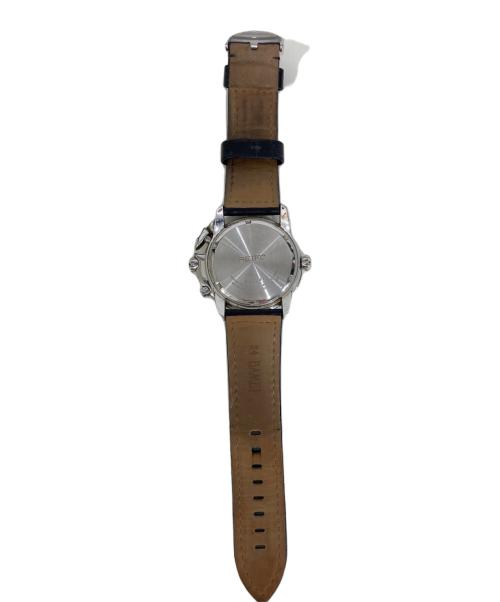 SEIKO（セイコー）SEIKO (セイコー) パイロット アラーム クロノグラフ　	クォーツ　レザーベルト　腕時計 ブラックの古着・服飾アイテム