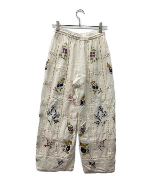 TODAYFUL（トゥデイフル）TODAYFUL (トゥデイフル) Embroidery Patchwork Trousers ベージュ サイズ:36の古着・服飾アイテム