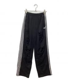 adidas（アディダス）の古着「ダメージ加工 スウェットパンツ」｜ブラック