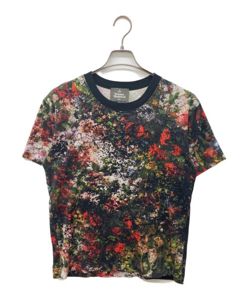 Vivienne Westwood man（ヴィヴィアン ウェストウッド マン）Vivienne Westwood man (ヴィヴィアン ウェストウッド マン) フラワーブーケプリント リラックスTシャツ ブラック サイズ:44の古着・服飾アイテム