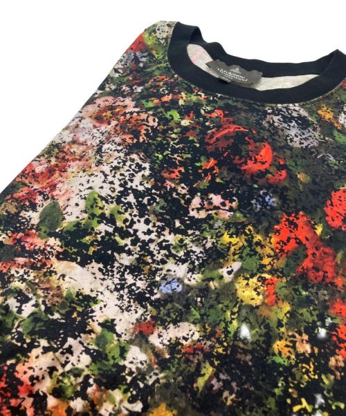 Vivienne Westwood man（ヴィヴィアン ウェストウッド マン）Vivienne Westwood man (ヴィヴィアン ウェストウッド マン) フラワーブーケプリント リラックスTシャツ ブラック サイズ:44の古着・服飾アイテム