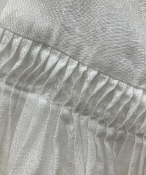 SCYE（サイ）SCYE (サイ) リネン高密度バンドカラーブラウス ホワイト サイズ:38の古着・服飾アイテム
