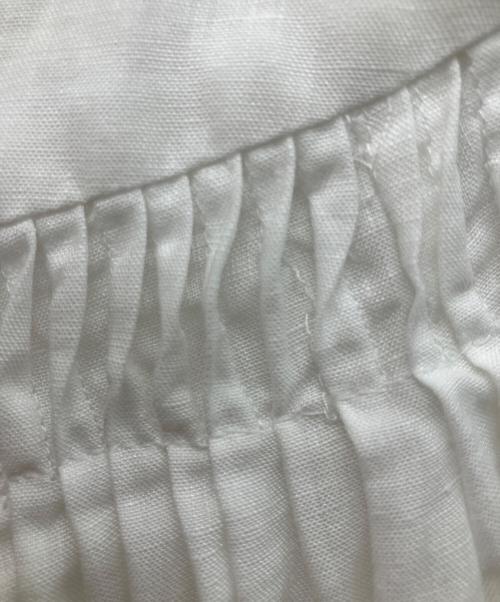 SCYE（サイ）SCYE (サイ) リネン高密度バンドカラーブラウス ホワイト サイズ:38の古着・服飾アイテム