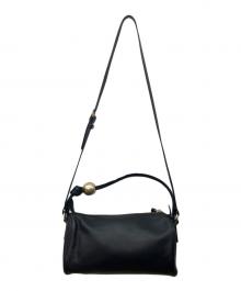 russet×BEARDSLEY（ラシット×ビアズリー）の古着「2WAYレザーショルダーバッグ」｜ブラック