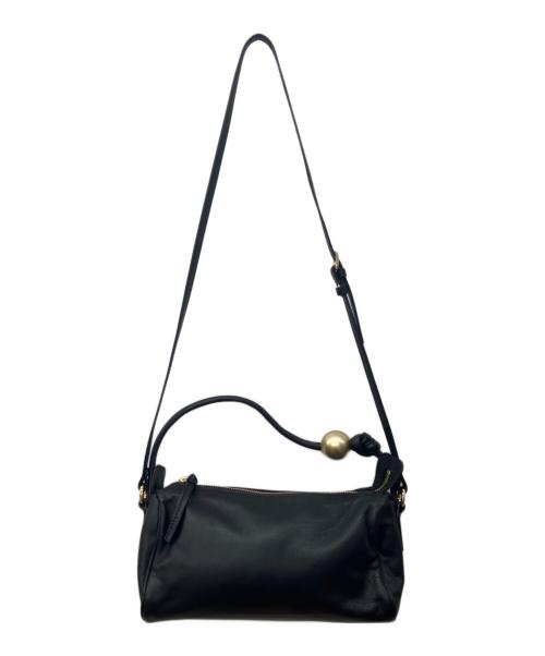 russet（ラシット）russet (ラシット) BEARDSLEY (ビアズリー) 2WAYレザーショルダーバッグ ブラックの古着・服飾アイテム