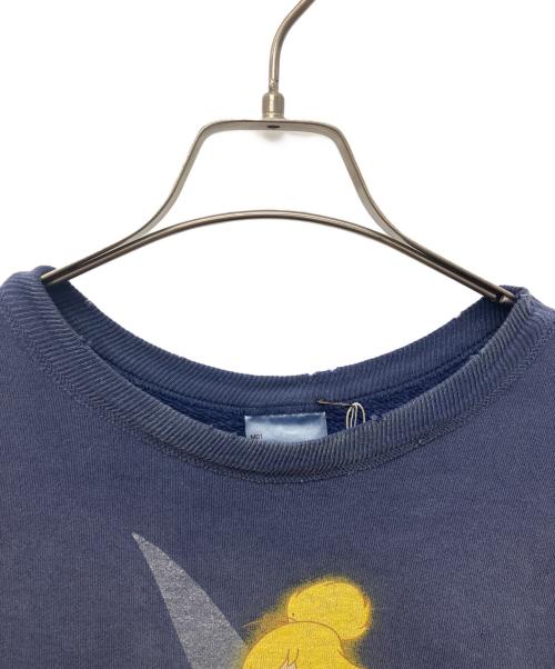 SAINT MICHAEL（セントマイケル）SAINT MICHAEL (セントマイケル) DISNEY (ディズニー) CREW NECK SWEAT TINKER BELL ネイビー サイズ:XLの古着・服飾アイテム