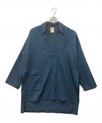 SUBLATIONSサブレーションズ）の古着「V-NECK PULLOVER SHIRT」｜ネイビー