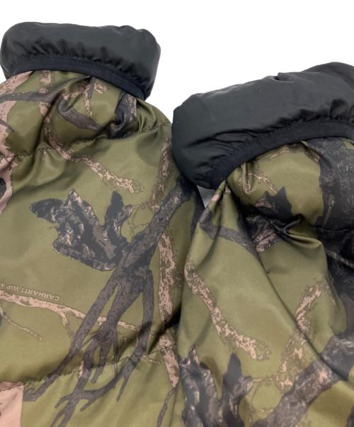 CarHartt（カーハート）CarHartt (カーハート) リアルツリーハーフジップダウンジャケット カーキ サイズ:Mの古着・服飾アイテム
